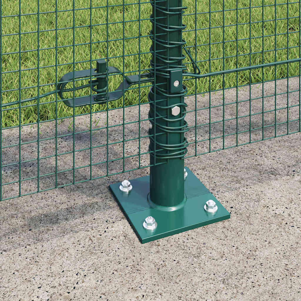 Fence with Posts Green 1.2 x 50 m Steel