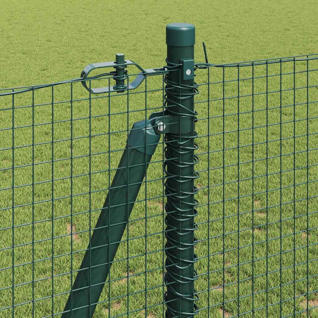 Fence with Posts Green 1.2 x 50 m Steel