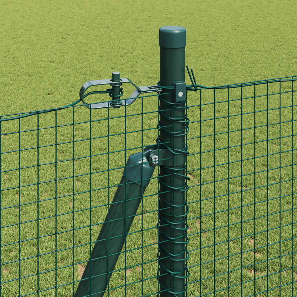 Fence with Posts Green 1.4 x 50 m Steel