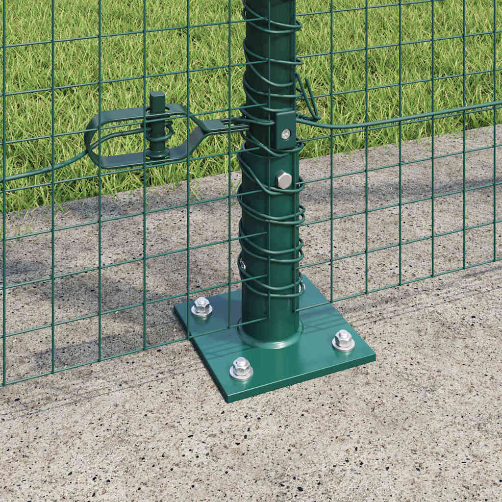 Fence with Posts Green 1.4 x 50 m Steel