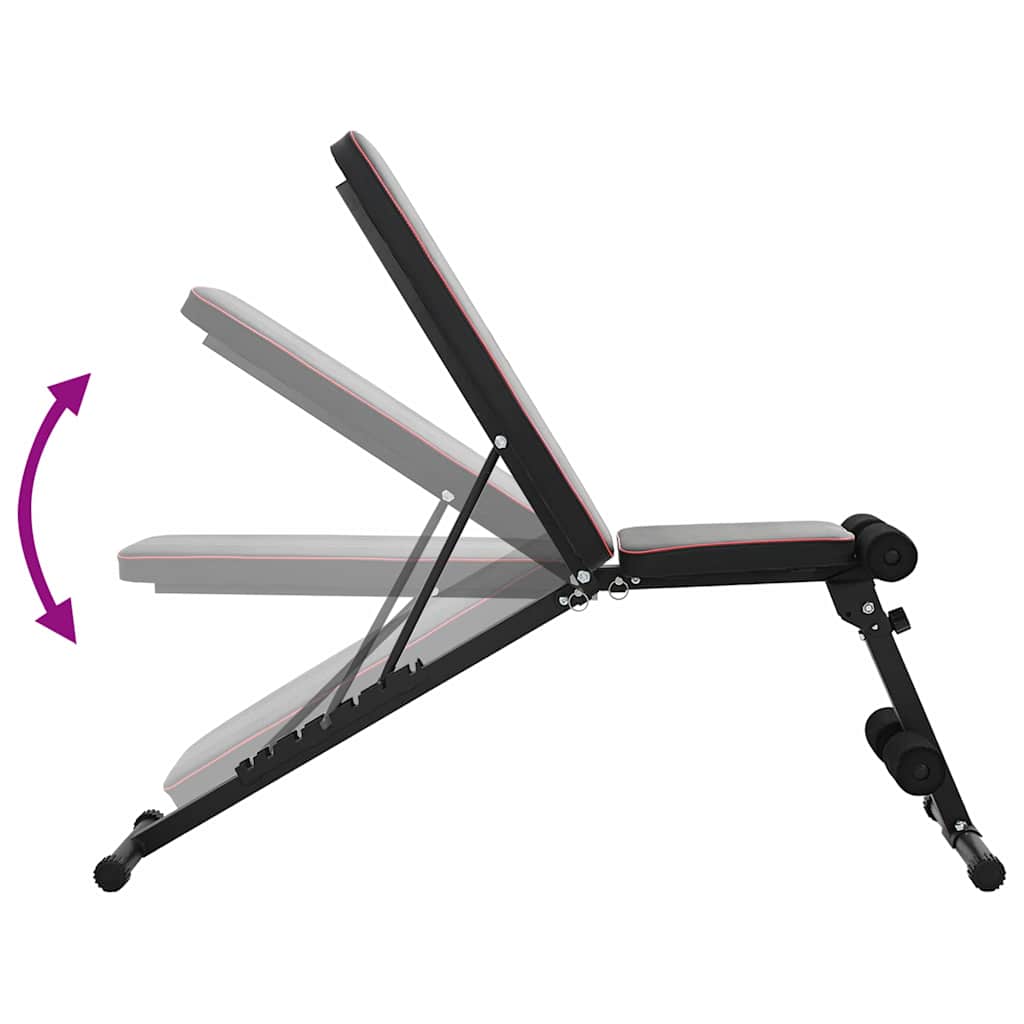 Weight Bench Manual Black 131 x 41 x 110 cm Steel