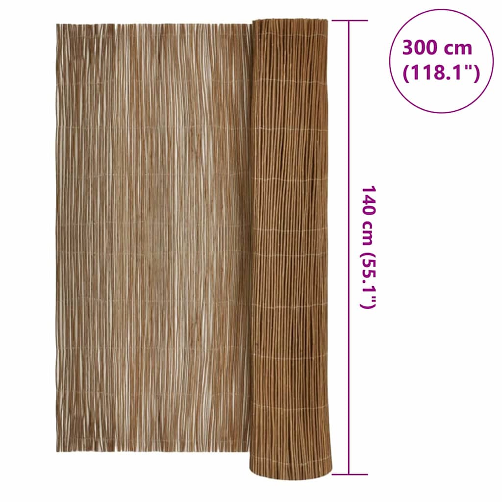 Willow Fence Brown 140 x 300 cm