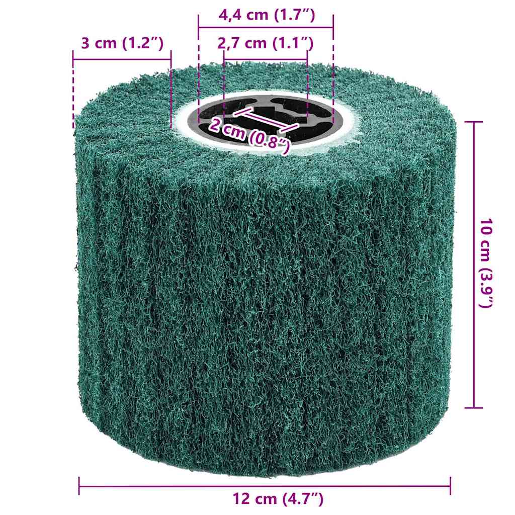 Sanding Rollers 3 pcs Green 12 x 12 x 10 cm Synthetic fibre