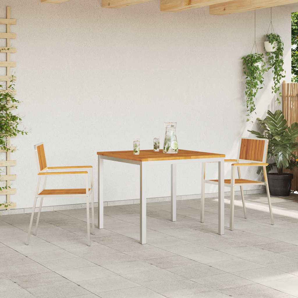 Garden Chair 2 pcs Brown 56 x 54.5 x 87cm Solid Acacia wood