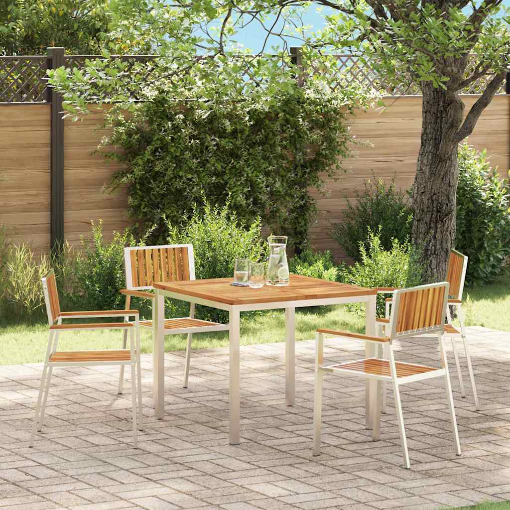 Garden Chair 4 pcs Brown 56 x 54.5 x 87cm Solid Acacia wood