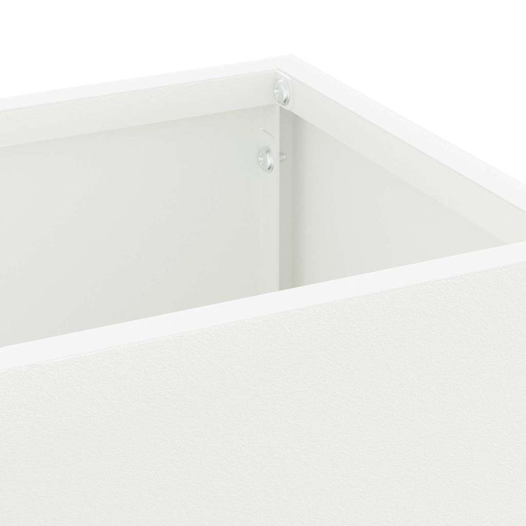 Umbrella Stand White 15.5 x 15.5 x 49 cm Metal