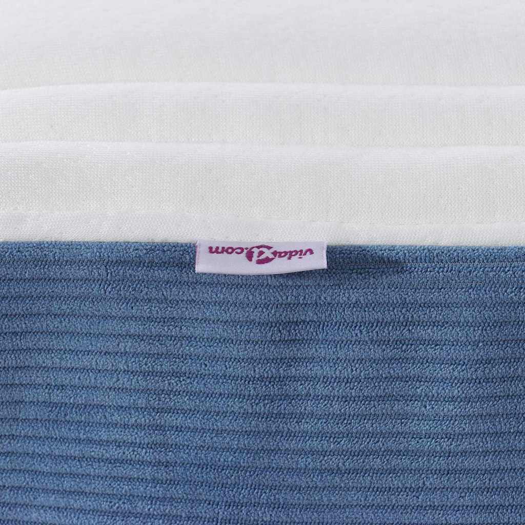 Bed Mattress with Mattress Blue 180 x 200 cm Fabric