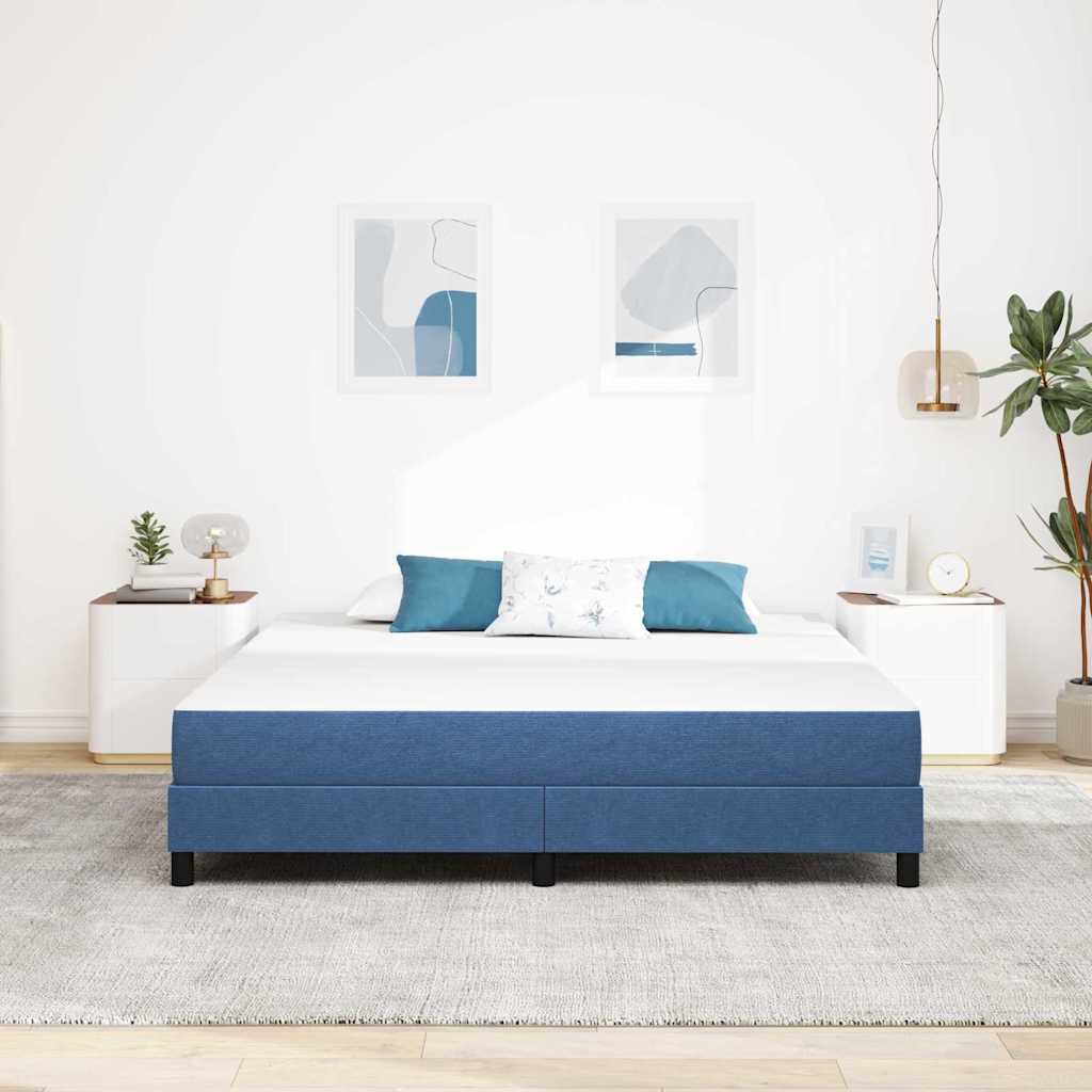 Bed Mattress with Mattress Blue 180 x 200 cm Fabric