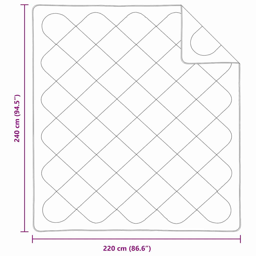 Quilts & Duvets White 240 x 220 cm Microfiber