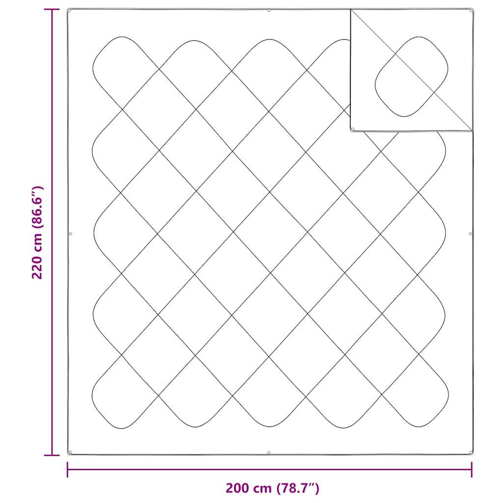 Quilts & Duvets White 200 x 220 cm Polyester