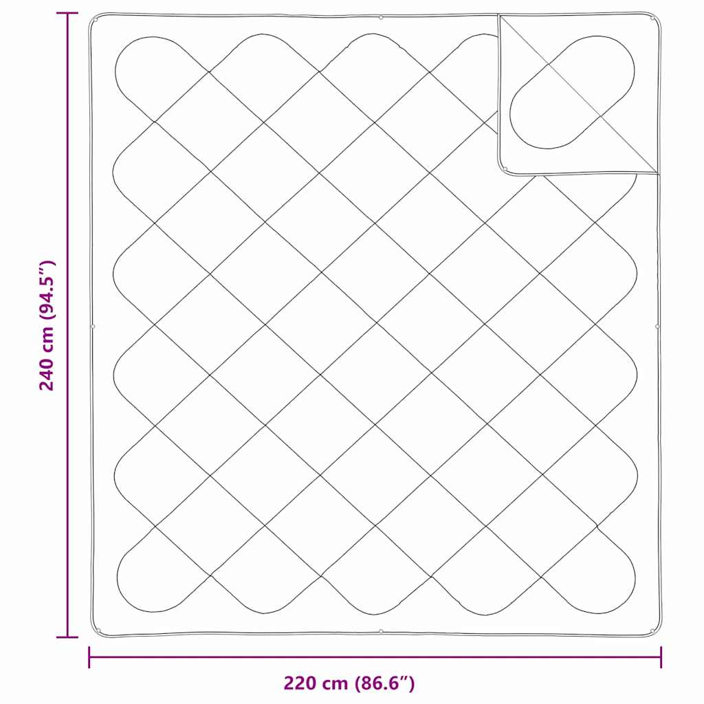 Quilts & Duvets White 240 x 220 cm Polyester