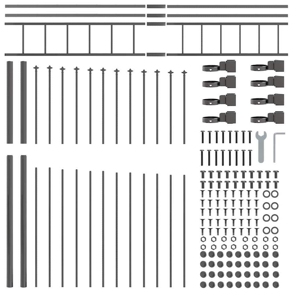 Garden Fence Grey 170 x 200 cm