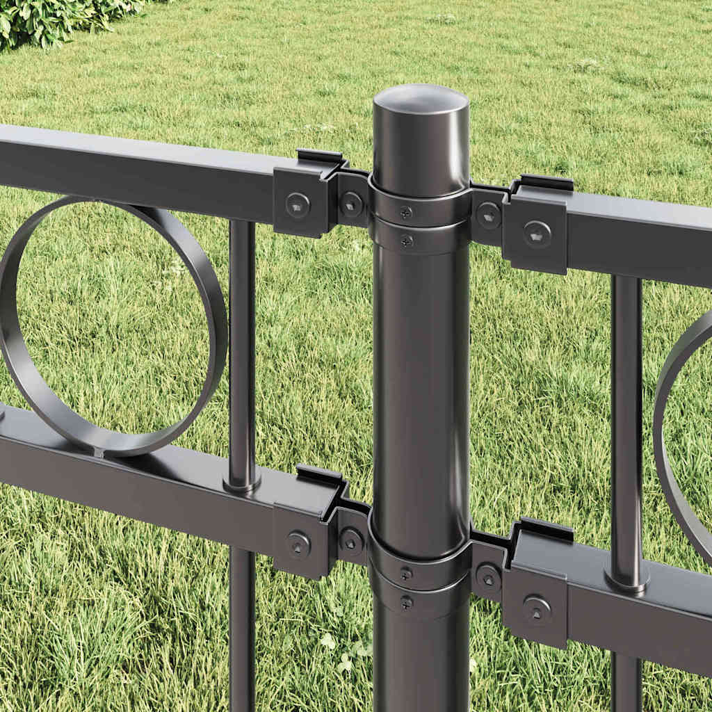 Garden Fence Grey Steel