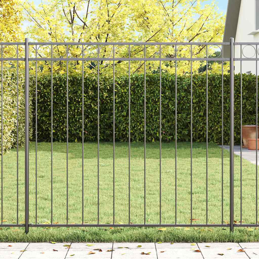 Garden Fence Grey Steel