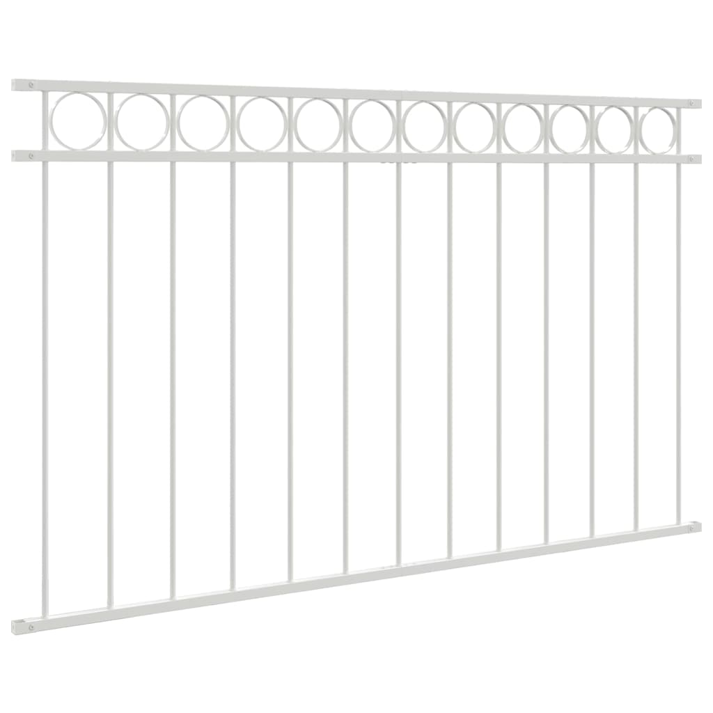 Garden Fence White Steel