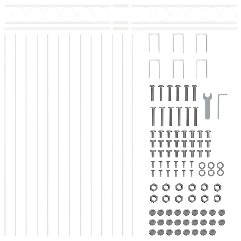 Garden Fence White Steel