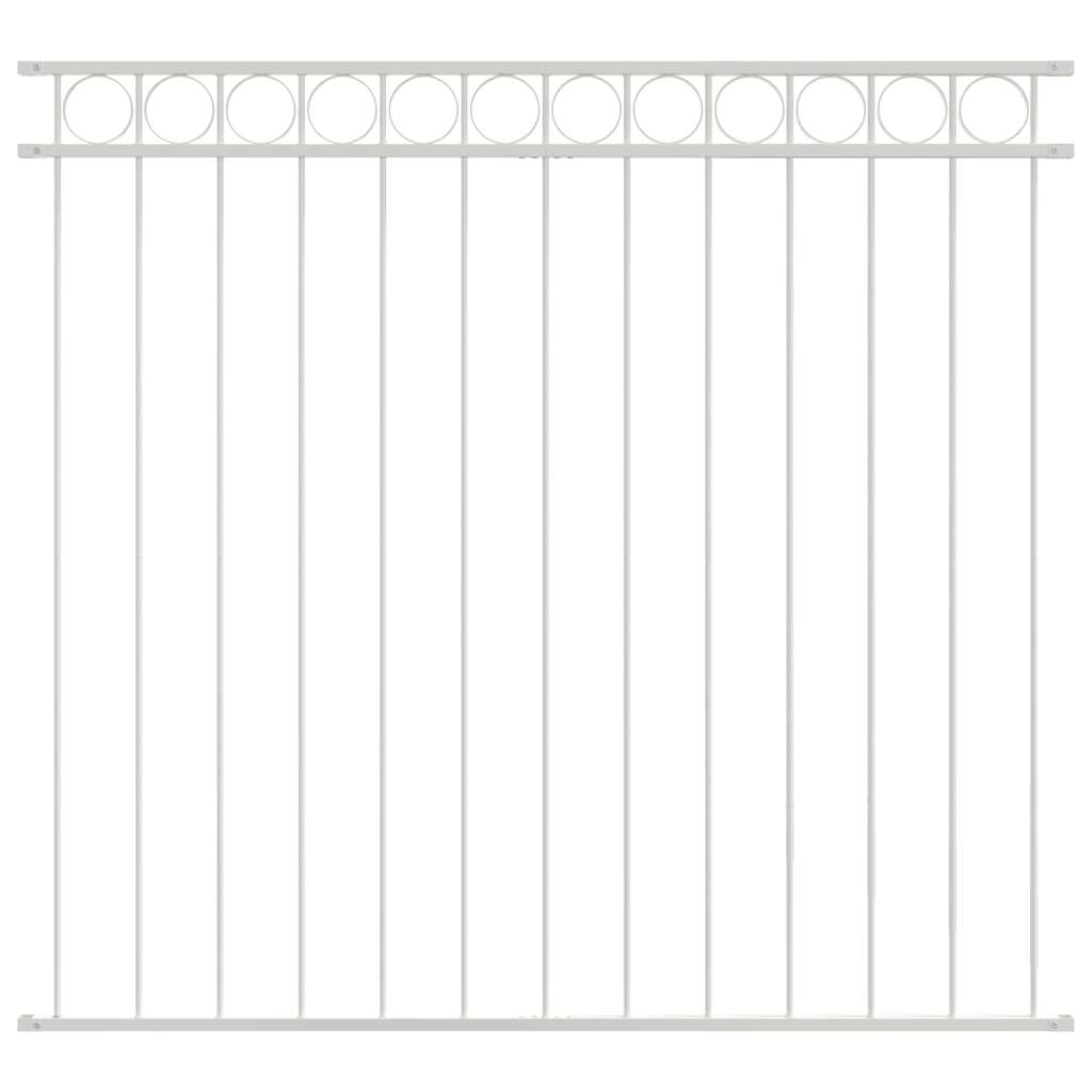 Garden Fence White Steel