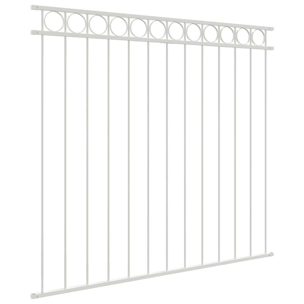Garden Fence White Steel