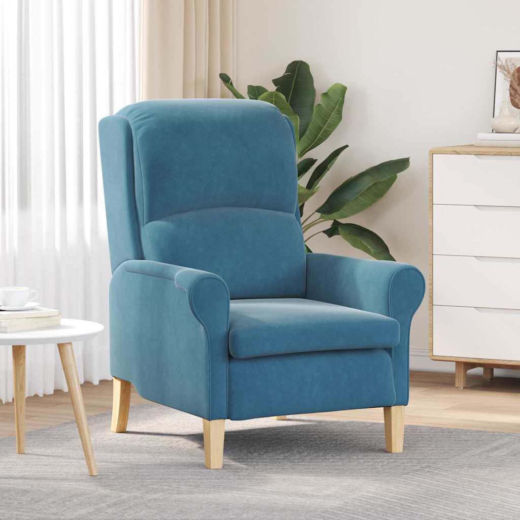 Armchair Blue 76 x 94 x 102 cm Velvet