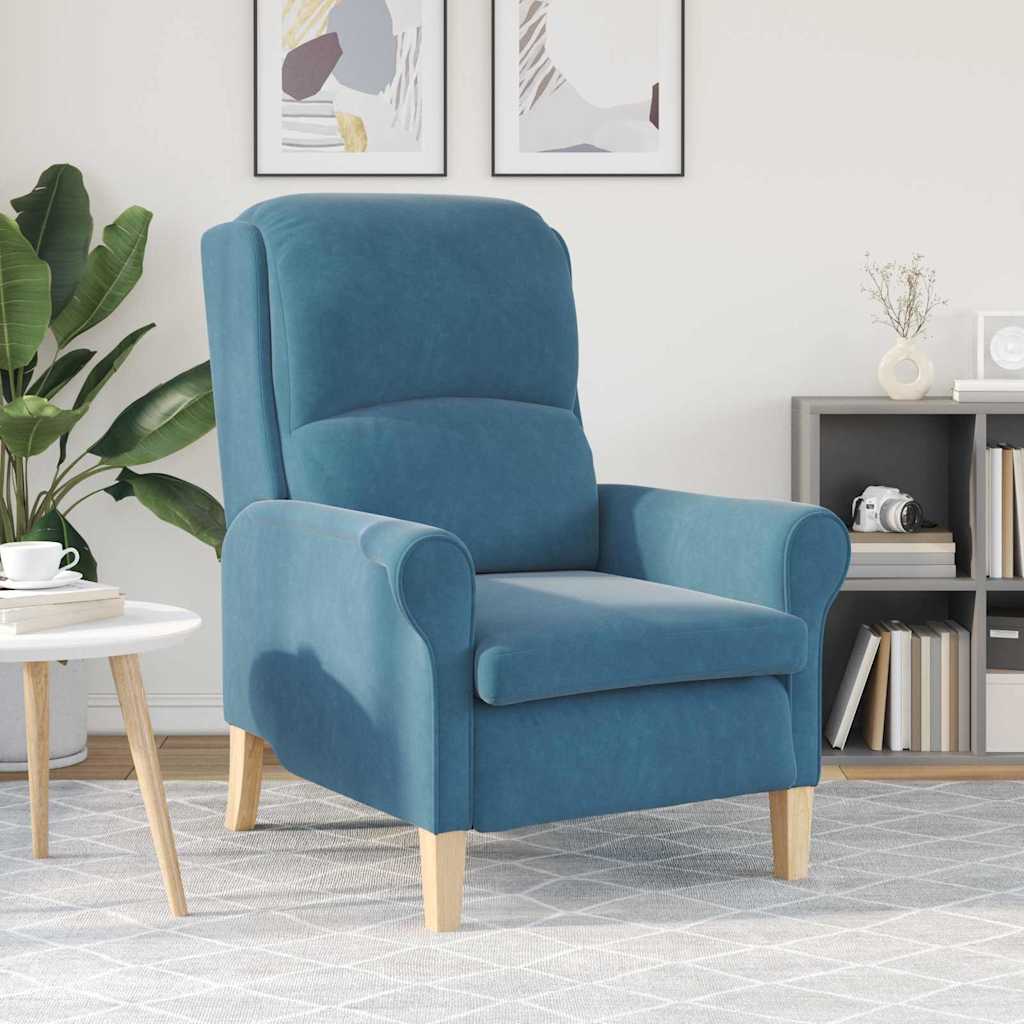 Armchair Blue 76 x 94 x 102 cm Velvet