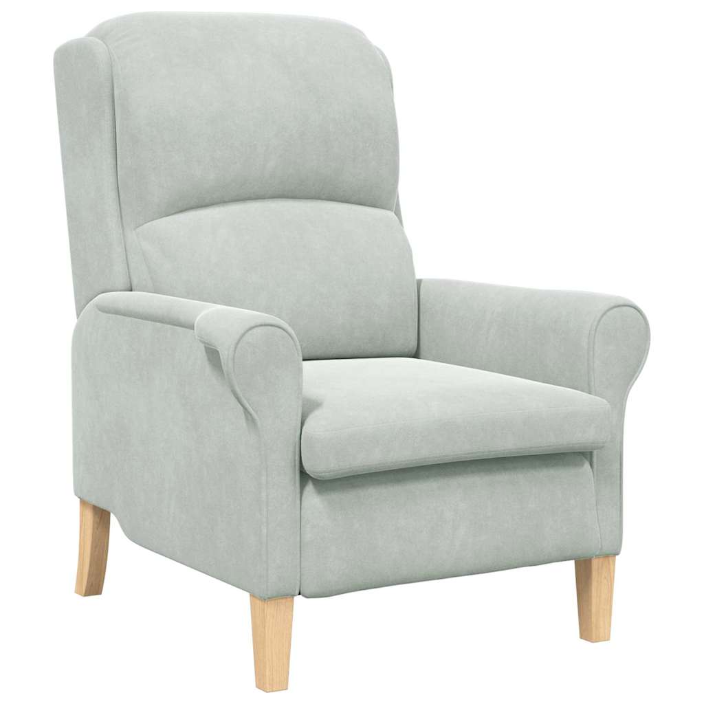 Armchair Light grey 76 x 94 x 102 cm Velvet