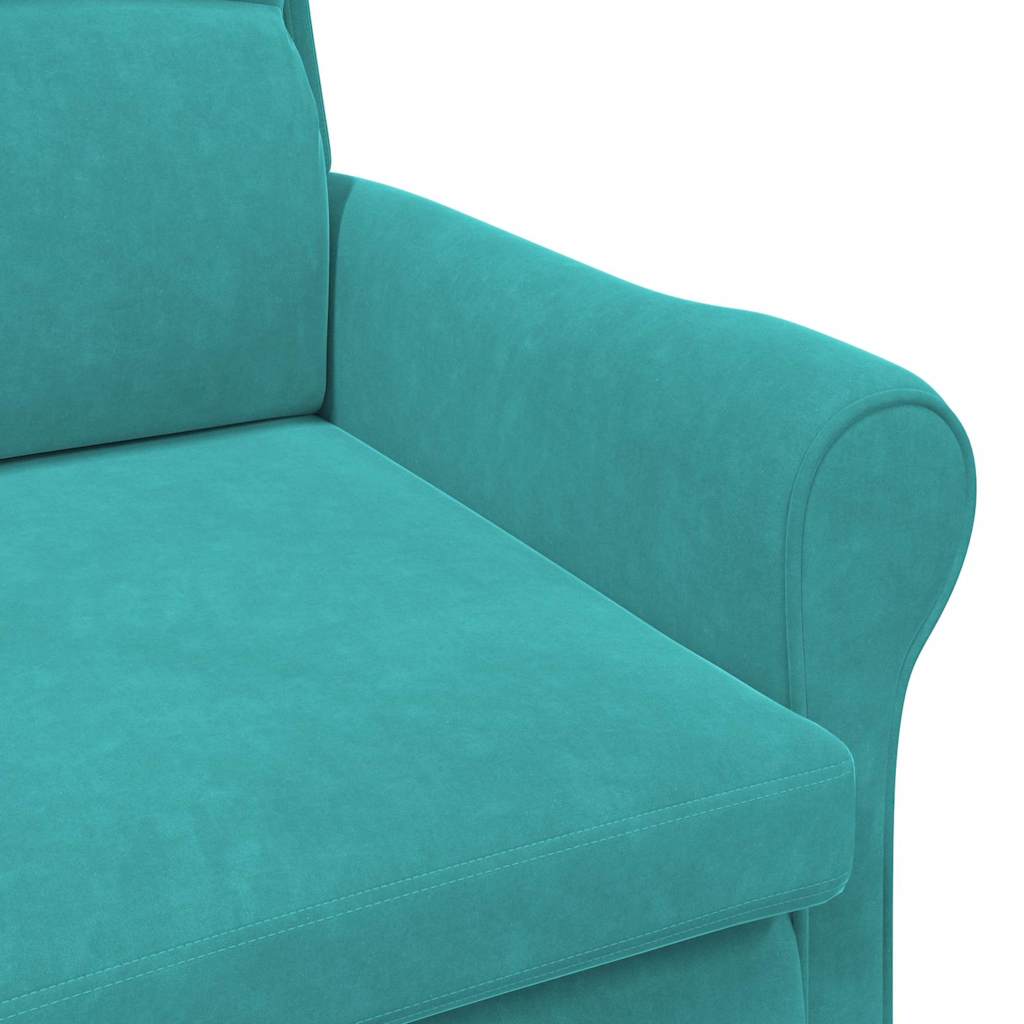 Armchair Turquoise 76 x 94 x 102 cm Velvet