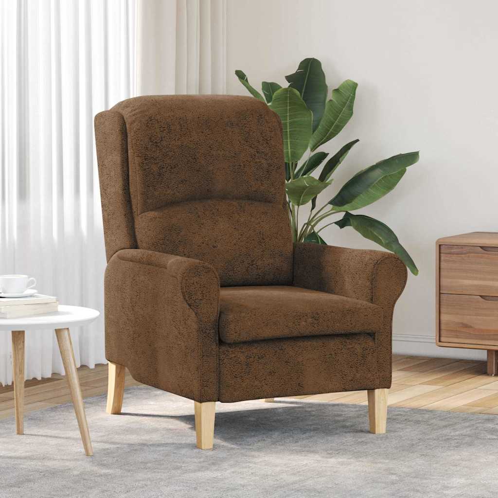 Armchair Brown 76 x 94 x 102 cm Faux leather