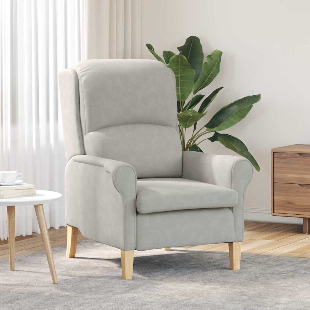 Armchair Light grey 76 x 94 x 102 cm Microfibre