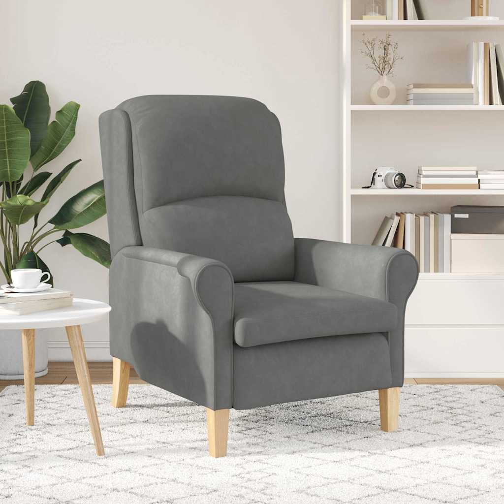 Armchair Dark grey 76 x 94 x 102 cm Microfibre