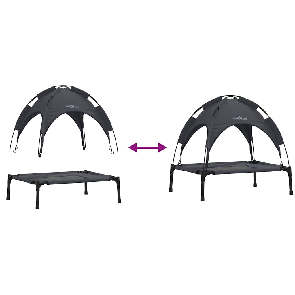 Dog Bed Black M Steel