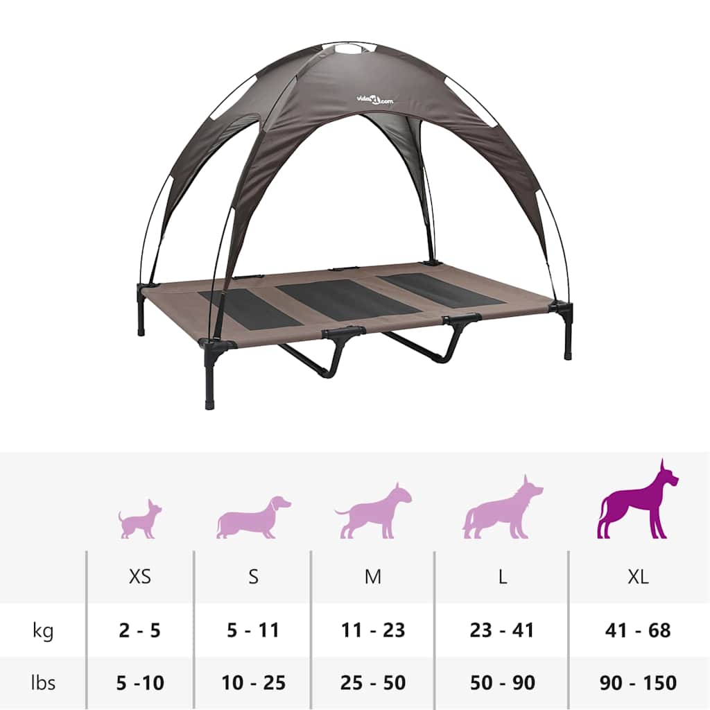 Dog Bed Brown XL Steel