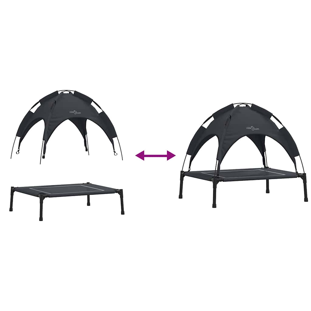 Dog Bed Black S Steel