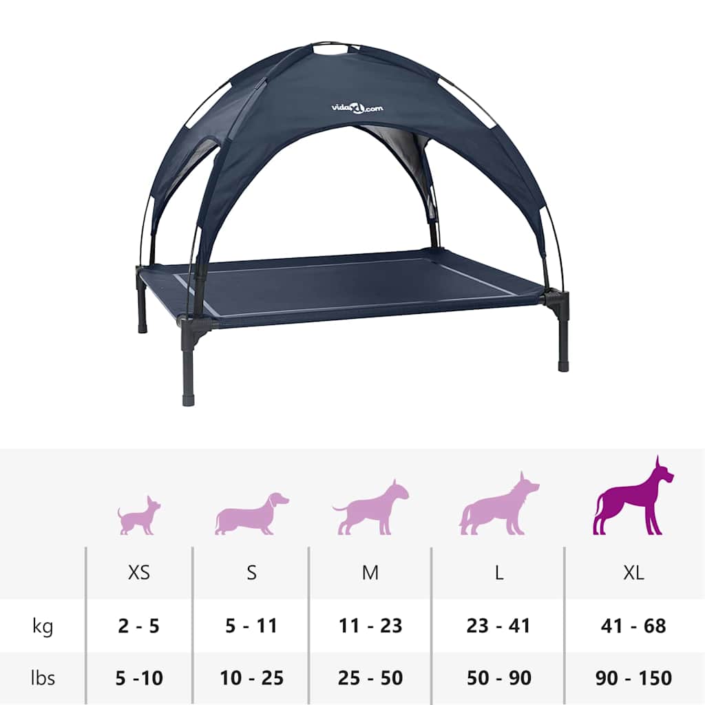 Dog Bed Navy Blue XL Steel