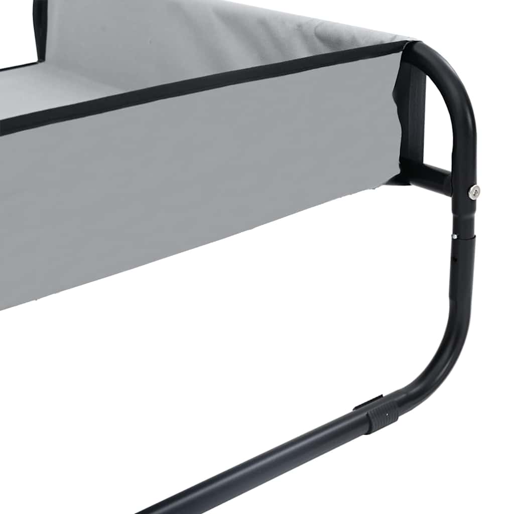 Dog Bed Light grey S Oxford Fabric and Steel