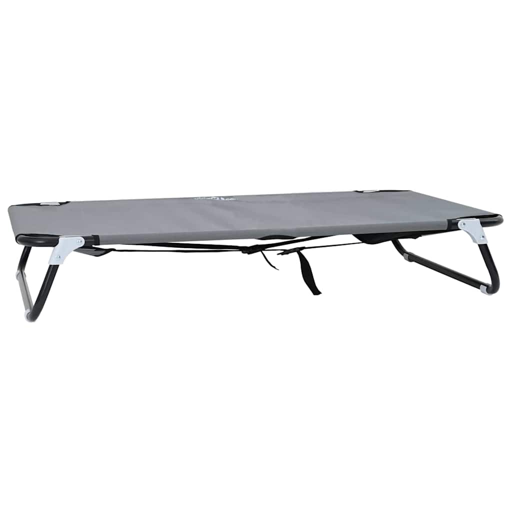 Dog Bed Light grey 90 x 55 x 18 cm Oxford Fabric and Steel
