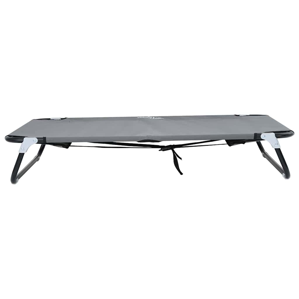 Dog Bed Light grey 90 x 55 x 18 cm Oxford Fabric and Steel