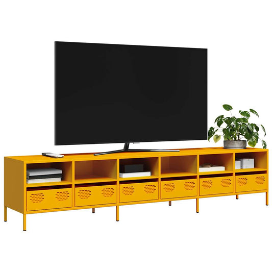 TV Cabinet Mustard Yellow 202x39x43.5 cm Cold-rolled Steel