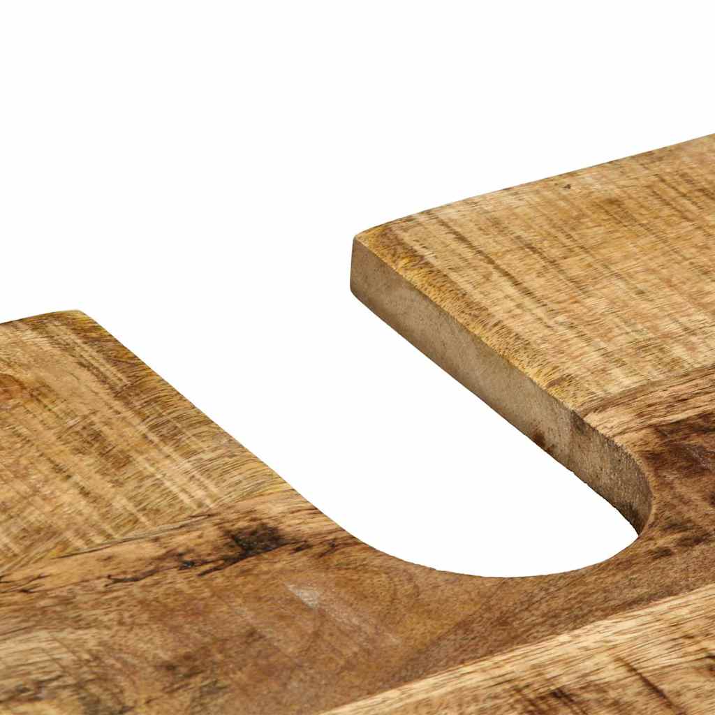 Bathroom Furniture Set 2 pcs Brown Soild rough mango wood