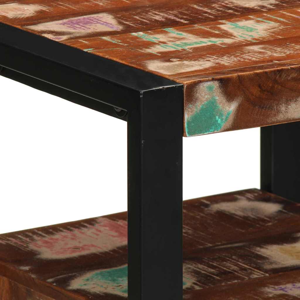 Bathroom Furniture Set with Door 4 pcs Brown Solid Reclaim Wood