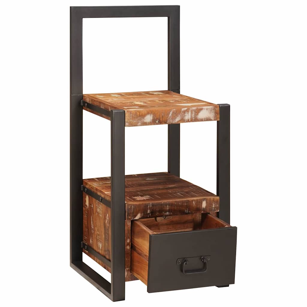 Valet Stand Multicolour 40 x 40 x 90 cm Solid Reclaim wood