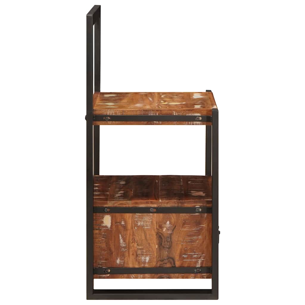 Valet Stand Multicolour 40 x 40 x 90 cm Solid Reclaim wood