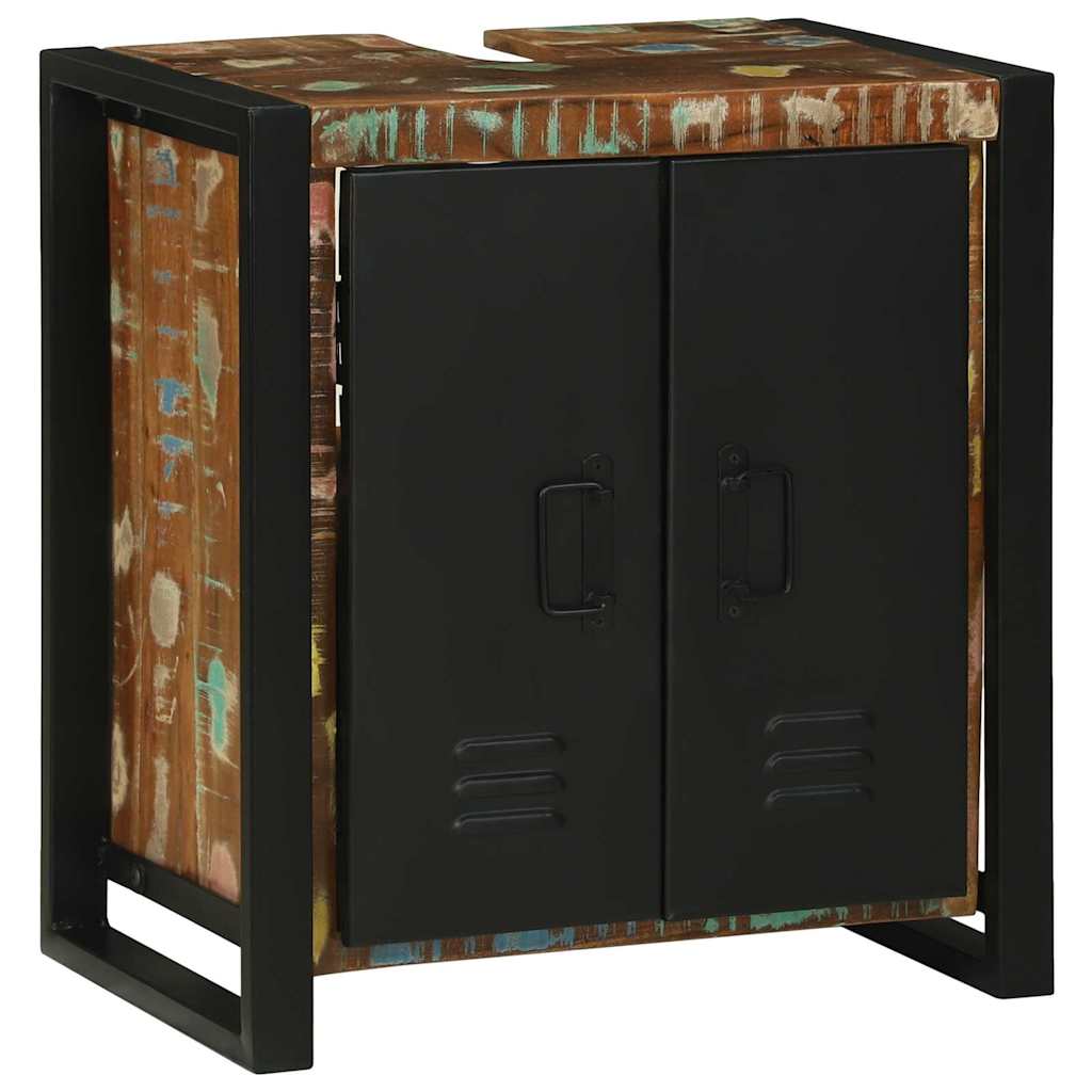 Sink Cabinet with Door Brown 55 x 35 x 60 cm Solid Reclaim wood