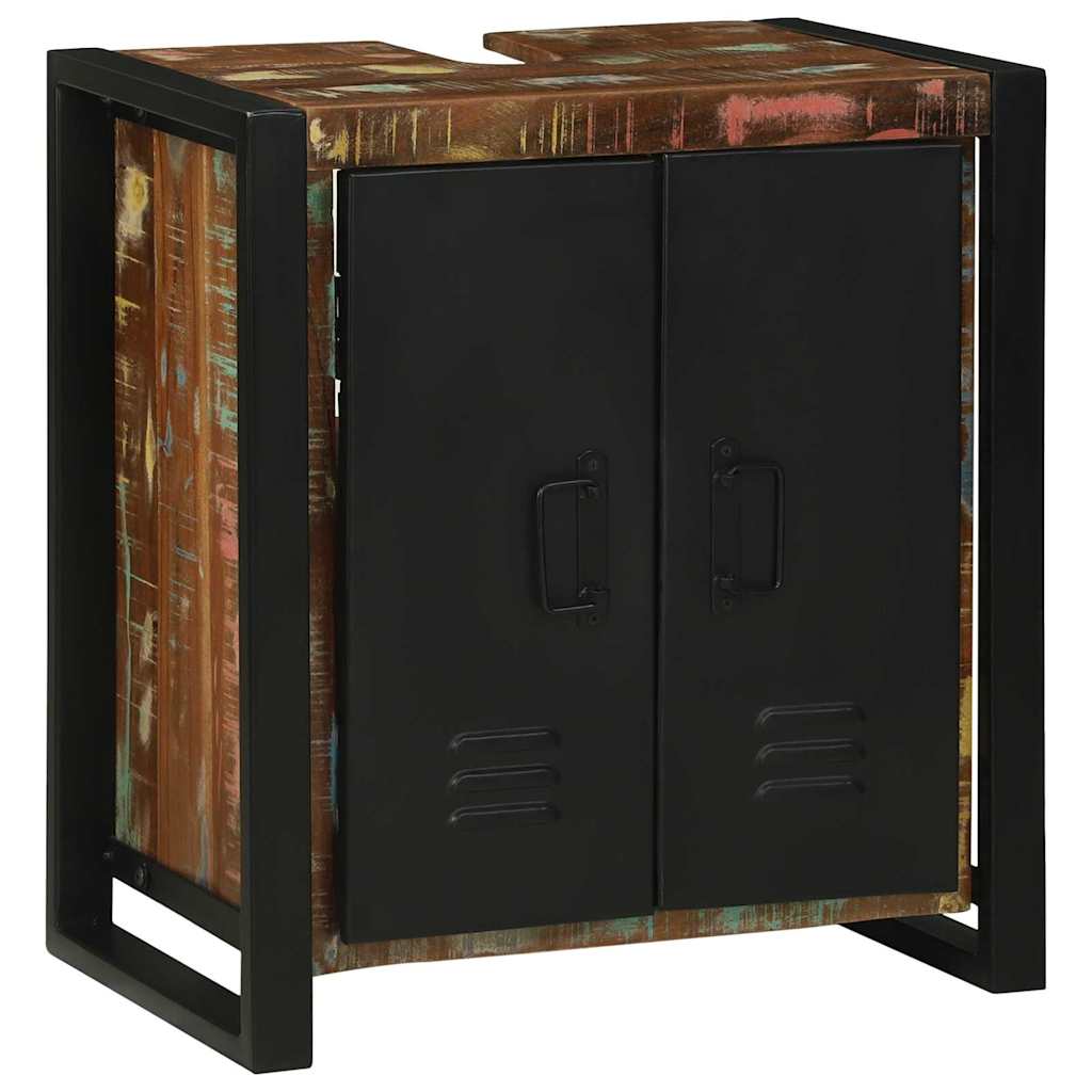 Sink Cabinet with Door Brown 55 x 35 x 60 cm Solid Reclaim wood