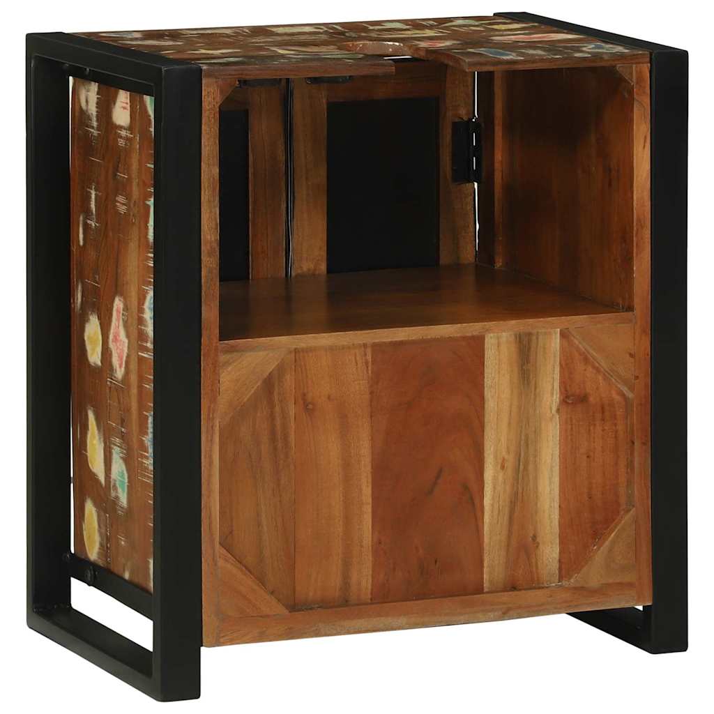 Sink Cabinet with Door Brown 55 x 35 x 60 cm Solid Reclaim wood