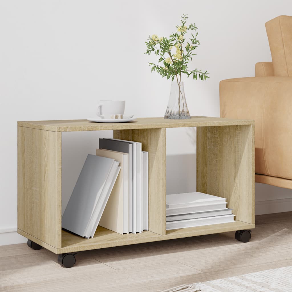 Rolling Cabinet Sonoma Oak 72x33x42.5 cm Engineered Wood