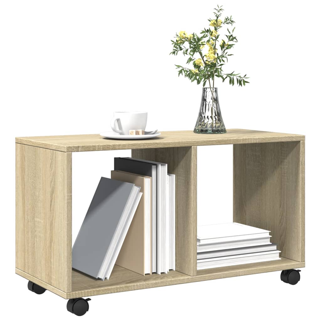 Rolling Cabinet Sonoma Oak 72x33x42.5 cm Engineered Wood