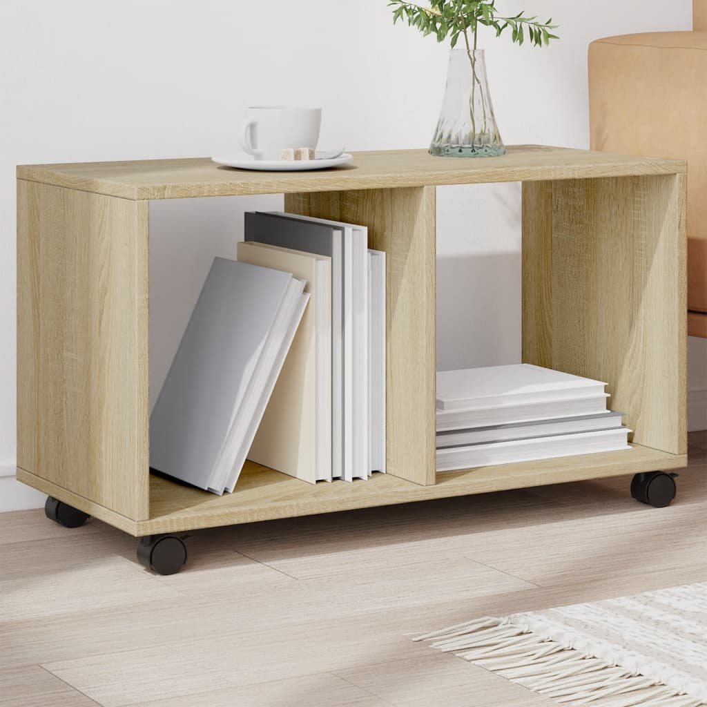 Rolling Cabinet Sonoma Oak 72x33x42.5 cm Engineered Wood