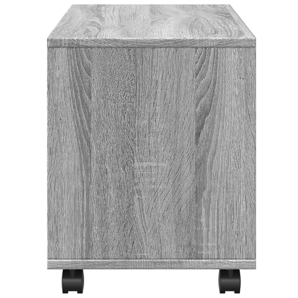 Rolling Cabinet Grey Sonoma 72x33x42.5 cm Engineered Wood