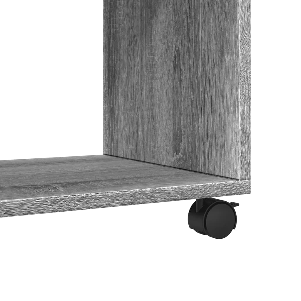 Rolling Cabinet Grey Sonoma 72x33x42.5 cm Engineered Wood