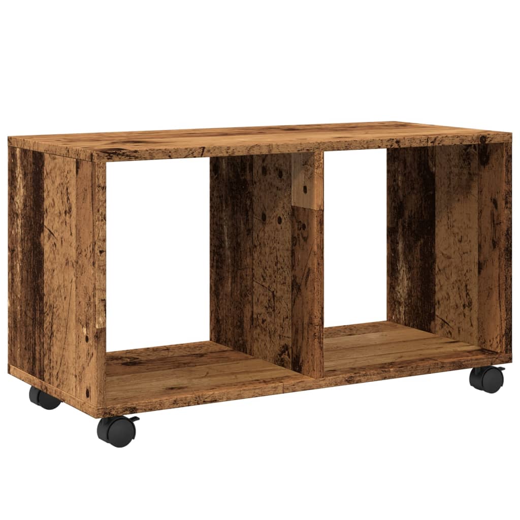 Rolling Cabinet Old Wood 72x33x42.5 cm Engineered Wood